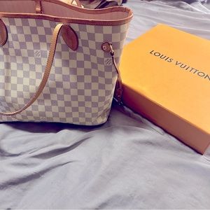 Excellent Shape 100% authentic Louis Vuitton neverfull azur FREE BOX
